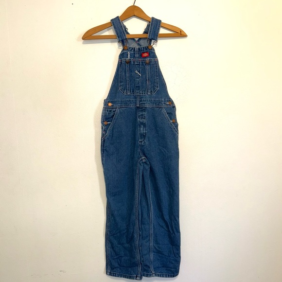 Dickies Youth Size Small Unisex Denim Workwear Bib Overalls - Picture 1 of 8